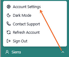 Account settings
