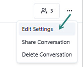 Edit settings