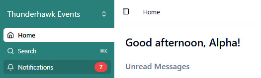 Notification tab