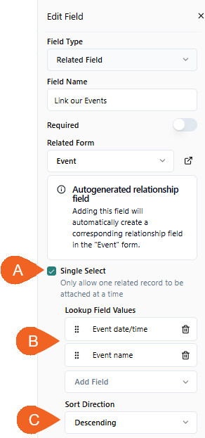 single select