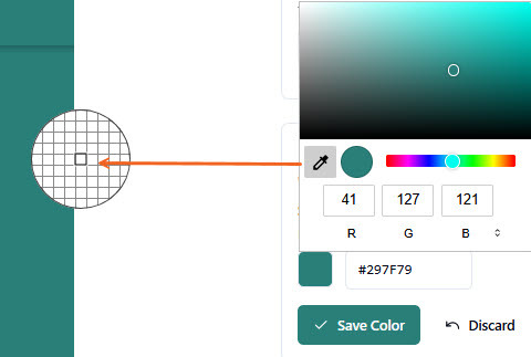 Color picker pencil