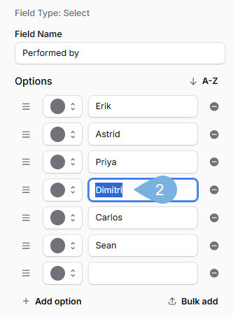 Select Options