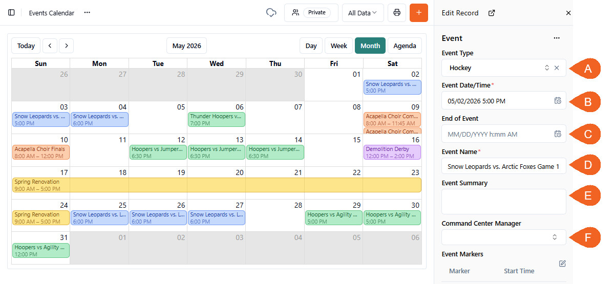 Sample Events