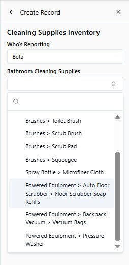 Option 1 nested