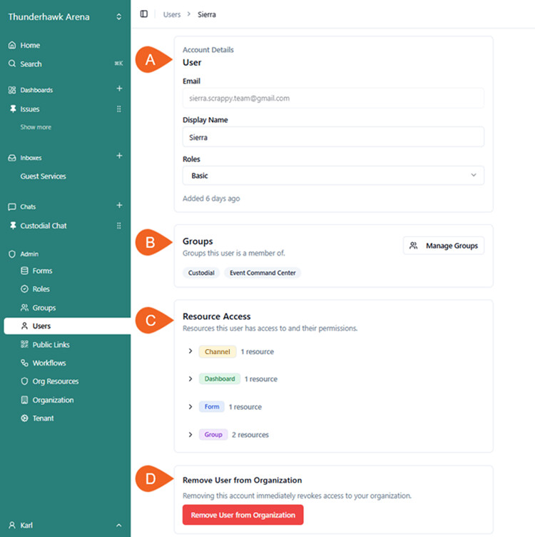 new user page