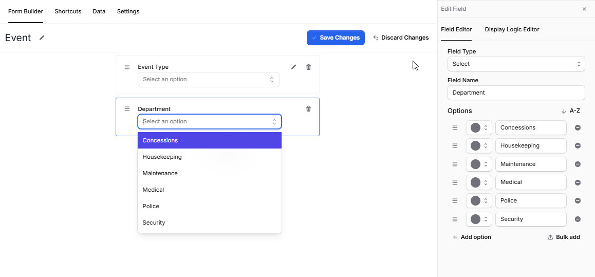 Select Options