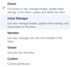 Permission levels