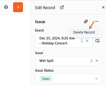 delete record
